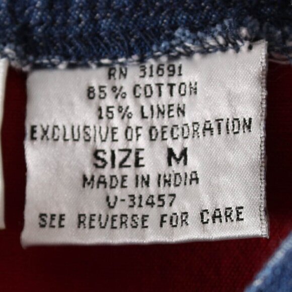 Casey & Max Vintage Red & Blue Fringe Top, Size Medium - Boho Vibes! - Picture 7 of 7